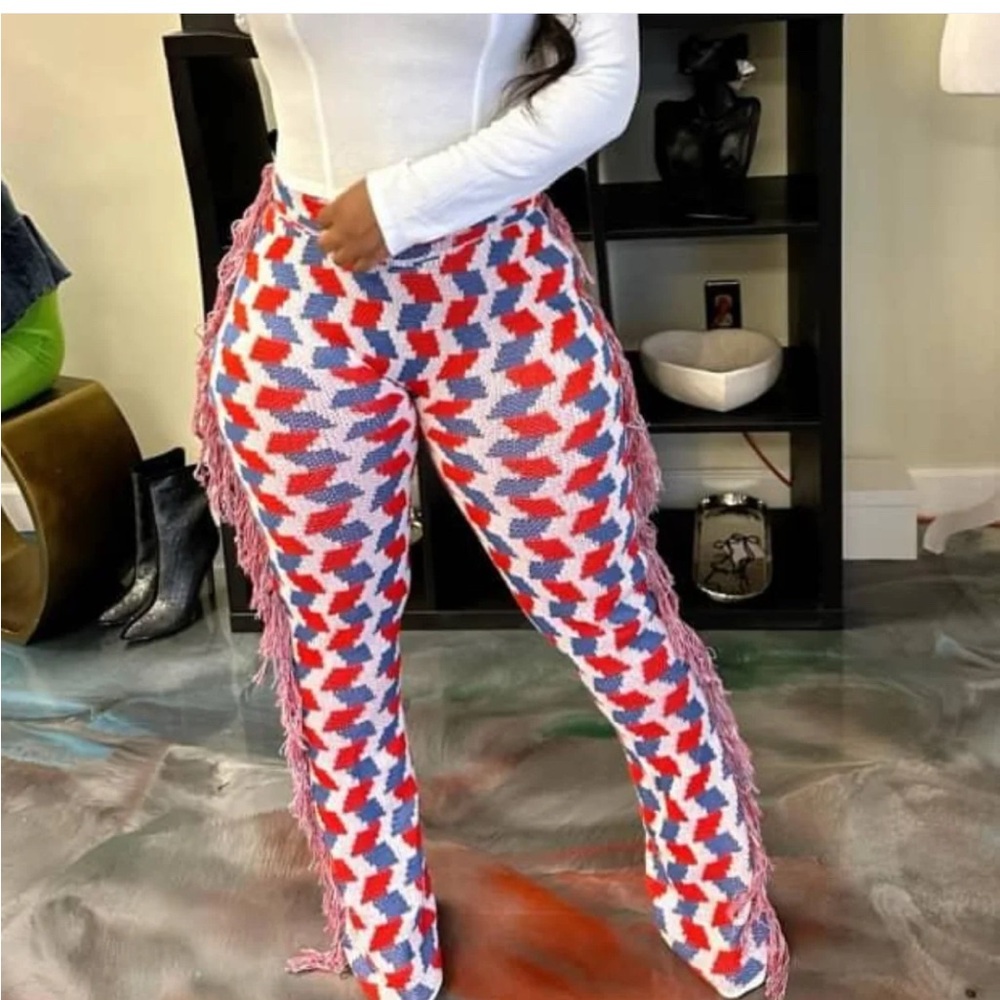Stylish Multicolor Patterned Women's Pants